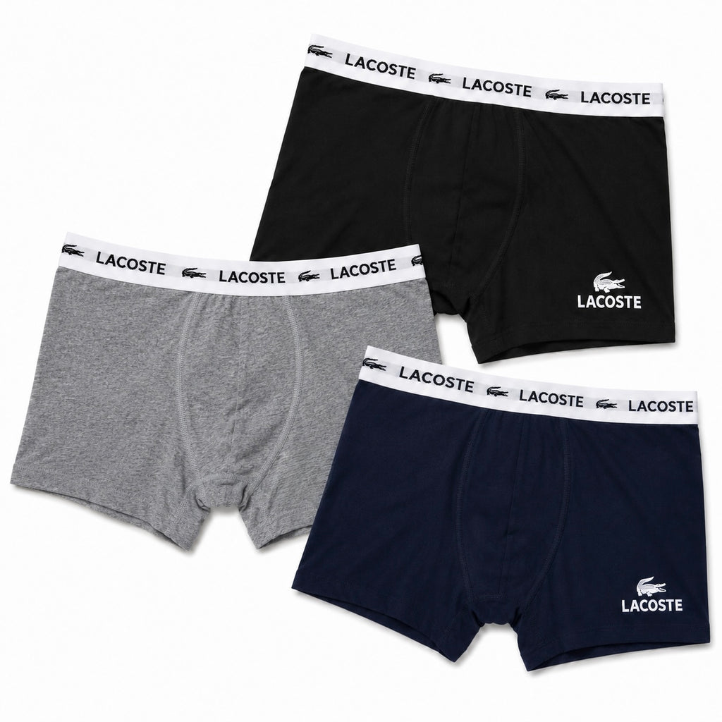 Lacoste New Signature Boxer Briefs – 3-Pack