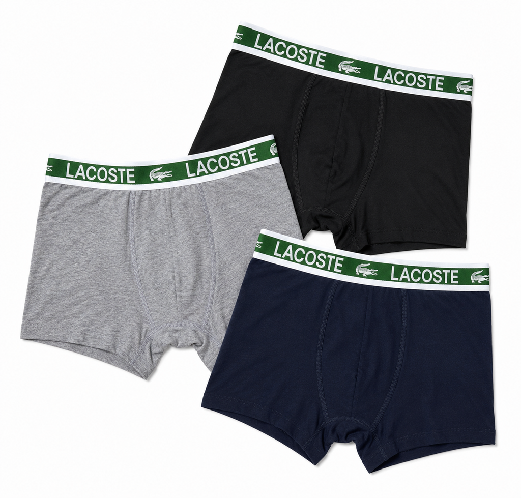 Lacoste Signature Cotton Boxer Briefs