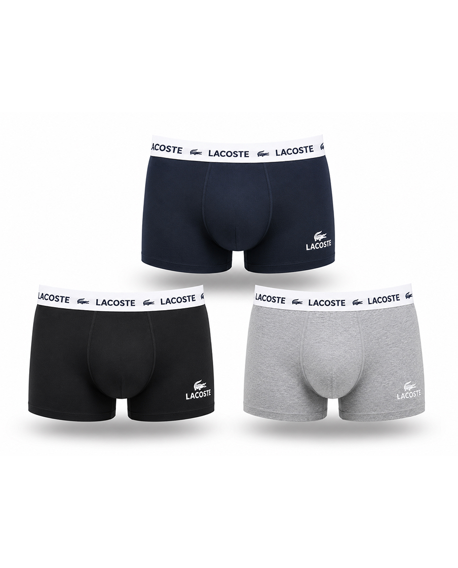 Lacoste New Signature Boxer Briefs – 3-Pack