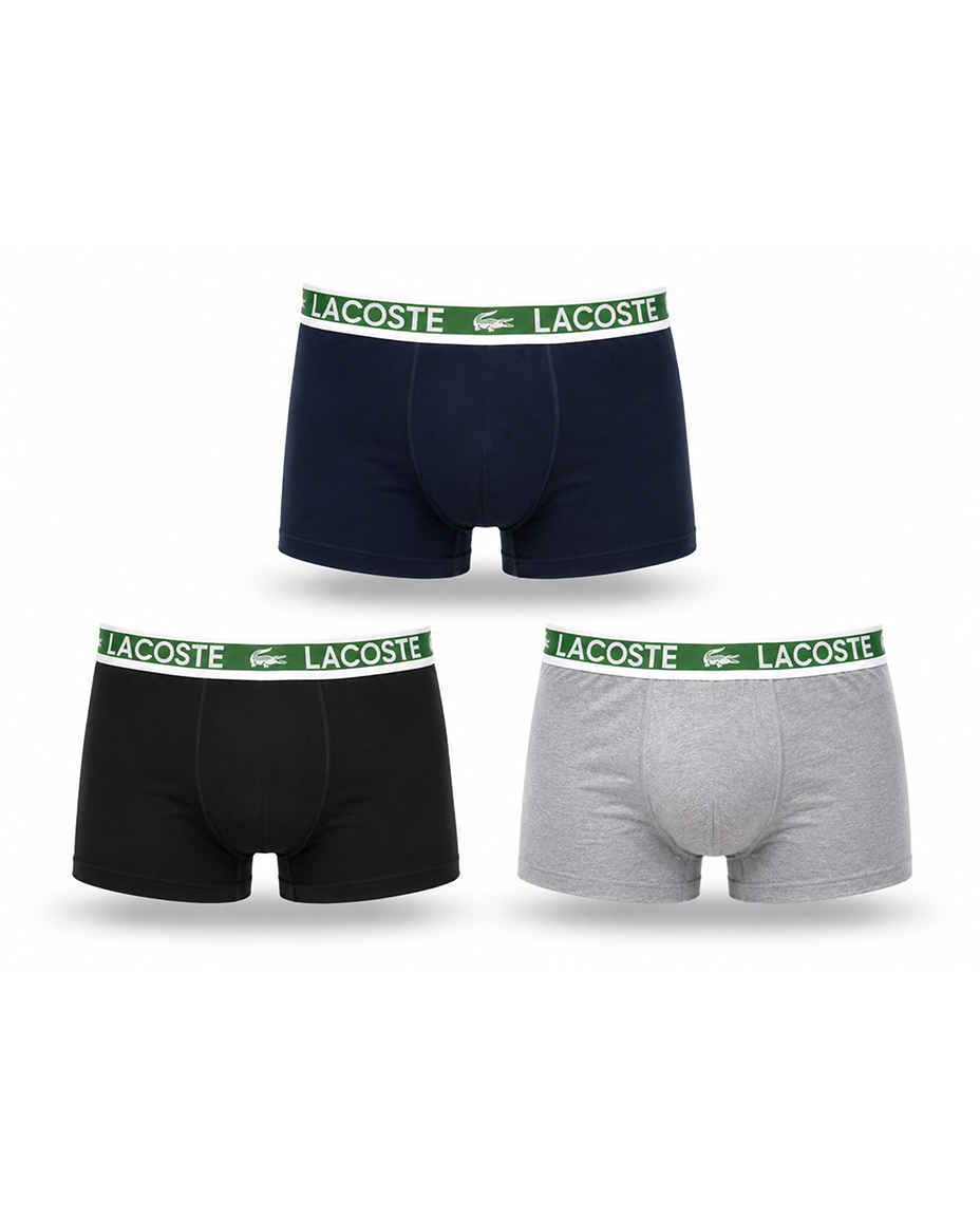 Lacoste Signature Cotton Boxer Briefs